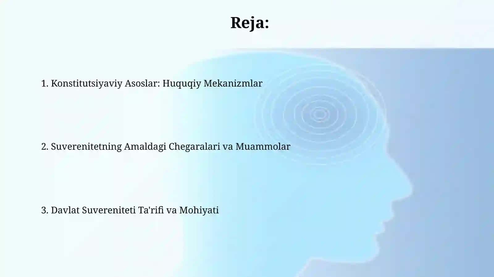davlat suverintiti va uning konustitutsiyaviy asoslari. Multimediyali taqdimot tayyorlash 2