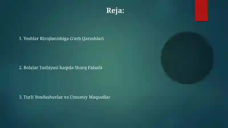 Sharq va g'arb mutaffakirlarining yosh avlodni tarbiyalashga oid qarashlari 2