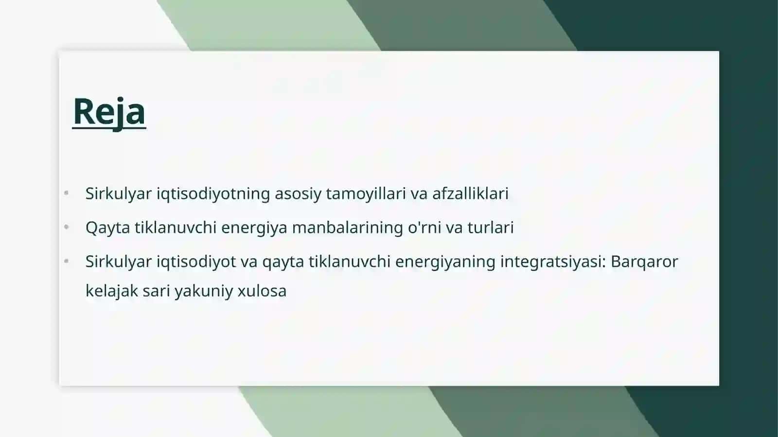 Sirkulyar iqtisodiyot va qayta tiklanuvchi energiya 2
