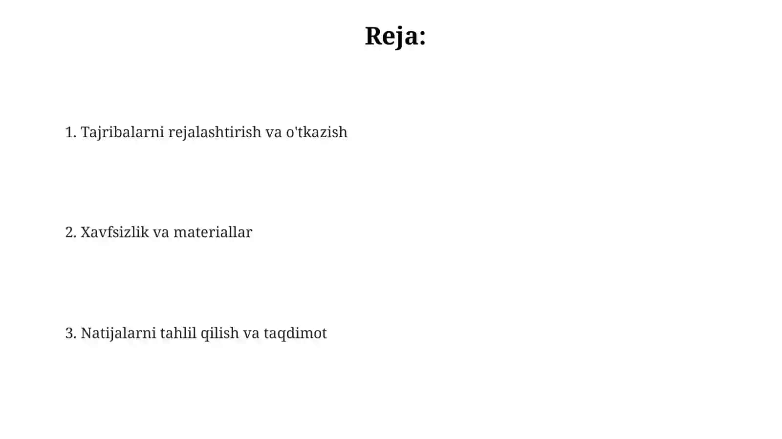 Tabiat va ilm fan markazlarida oddiy tajribalar tashkil etish 2