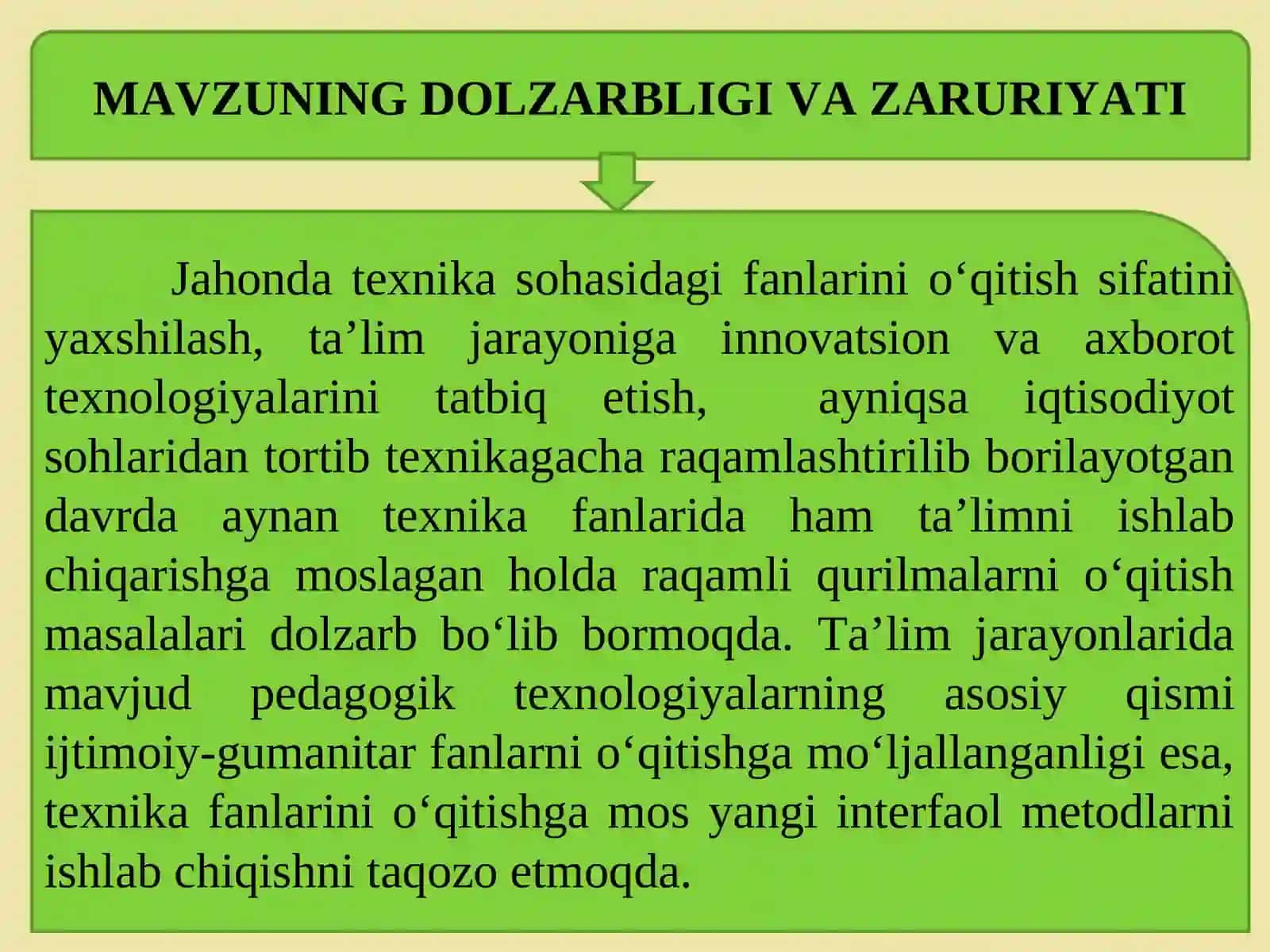 “YARIMO‘TKAZGICHLI RELE QURILMALARINI “RELE HIMOYASI VA AVTOMATIKASI” FANIDAO‘QITISHNING INTERFAOL METODLARINI ISHLAB CHIQISH” 2