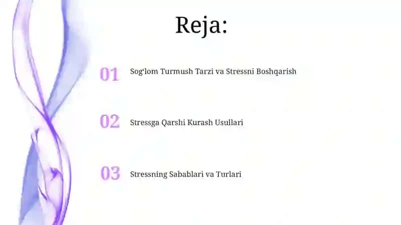 Stress va noqulayliklarni boshqarish 2
