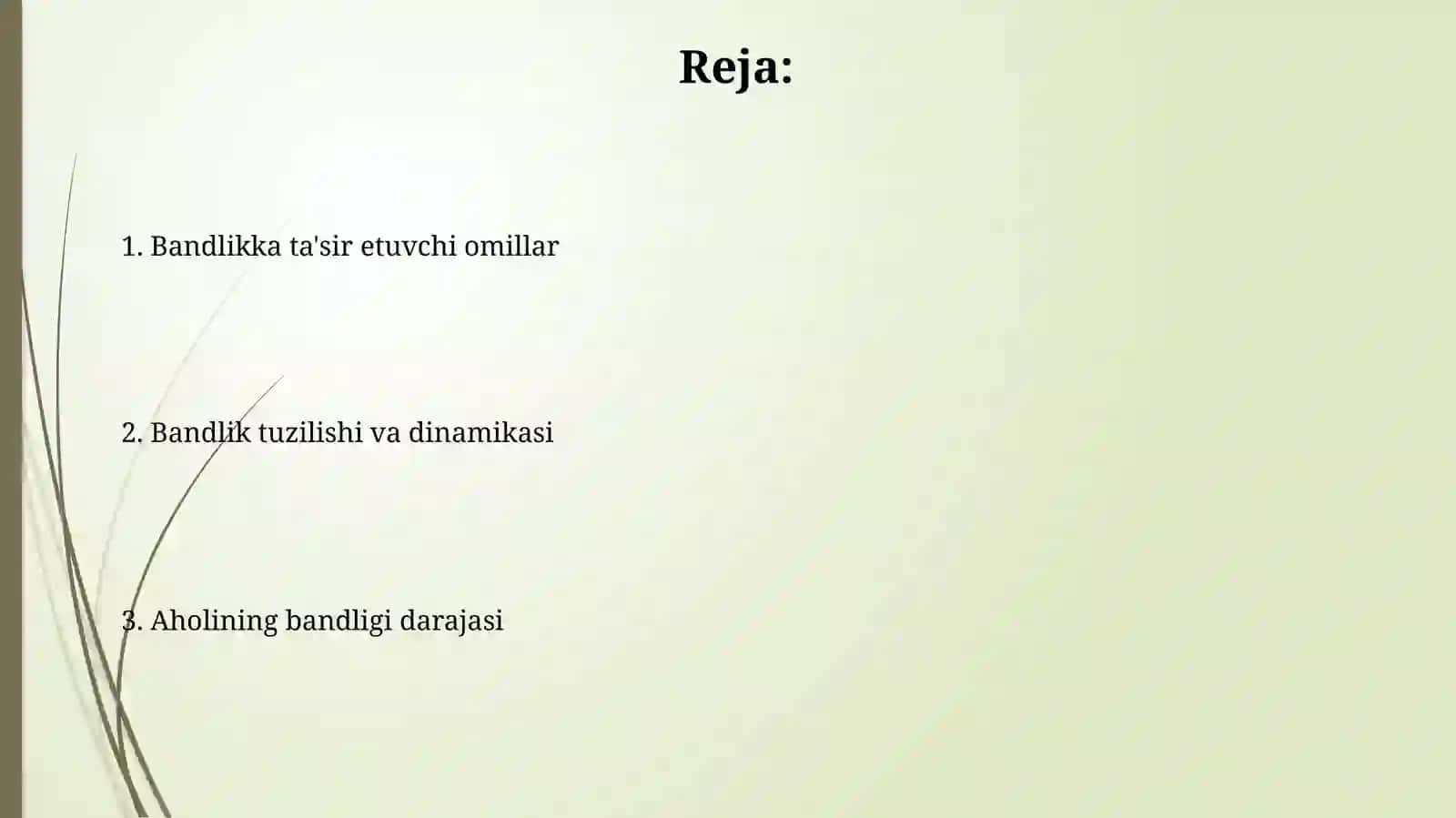 Qishloq xo'jaligi sohasidagi bandlik 2