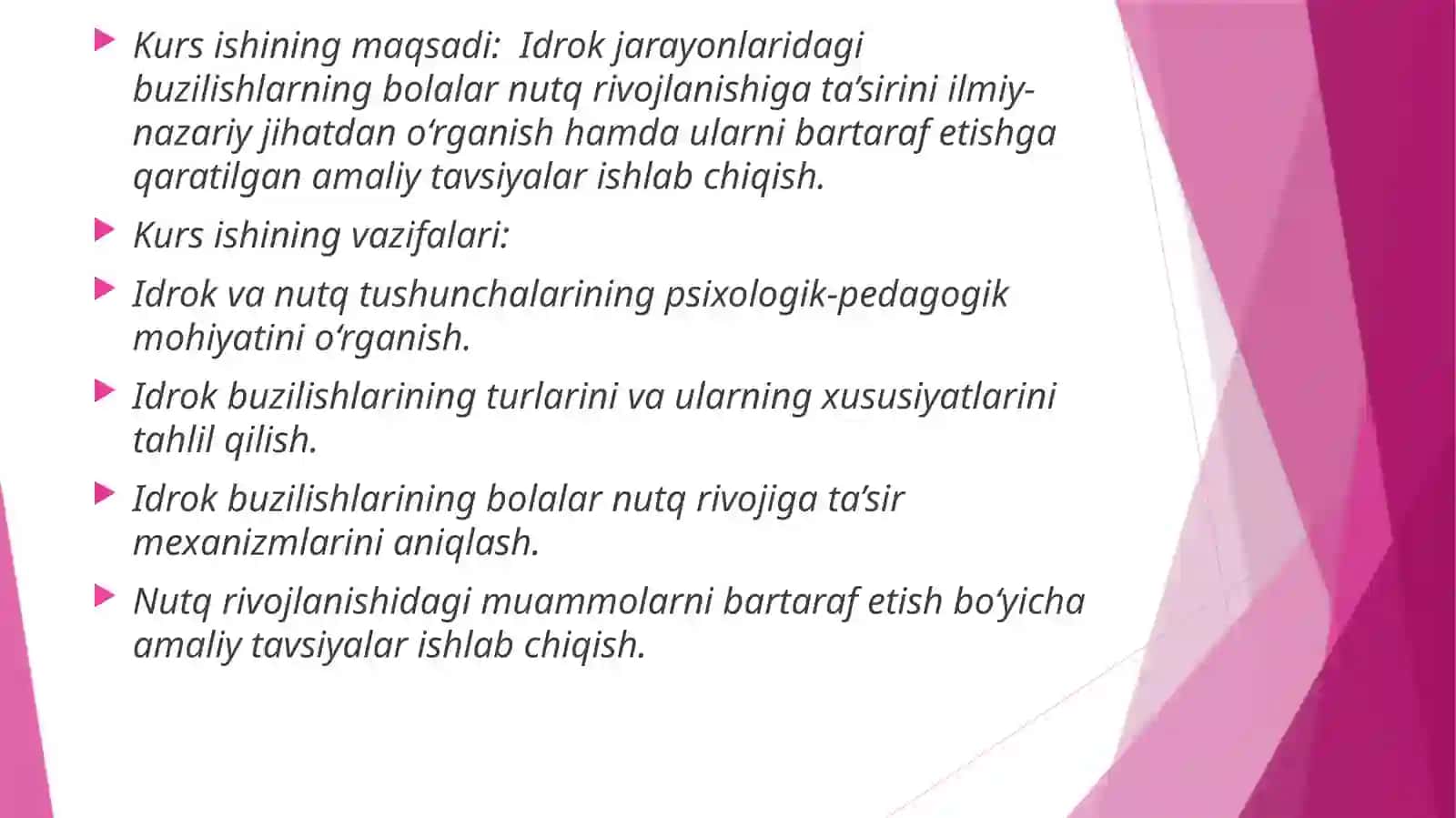 Idrok buzilishining nutq rivojlanishiga ta'siri 2