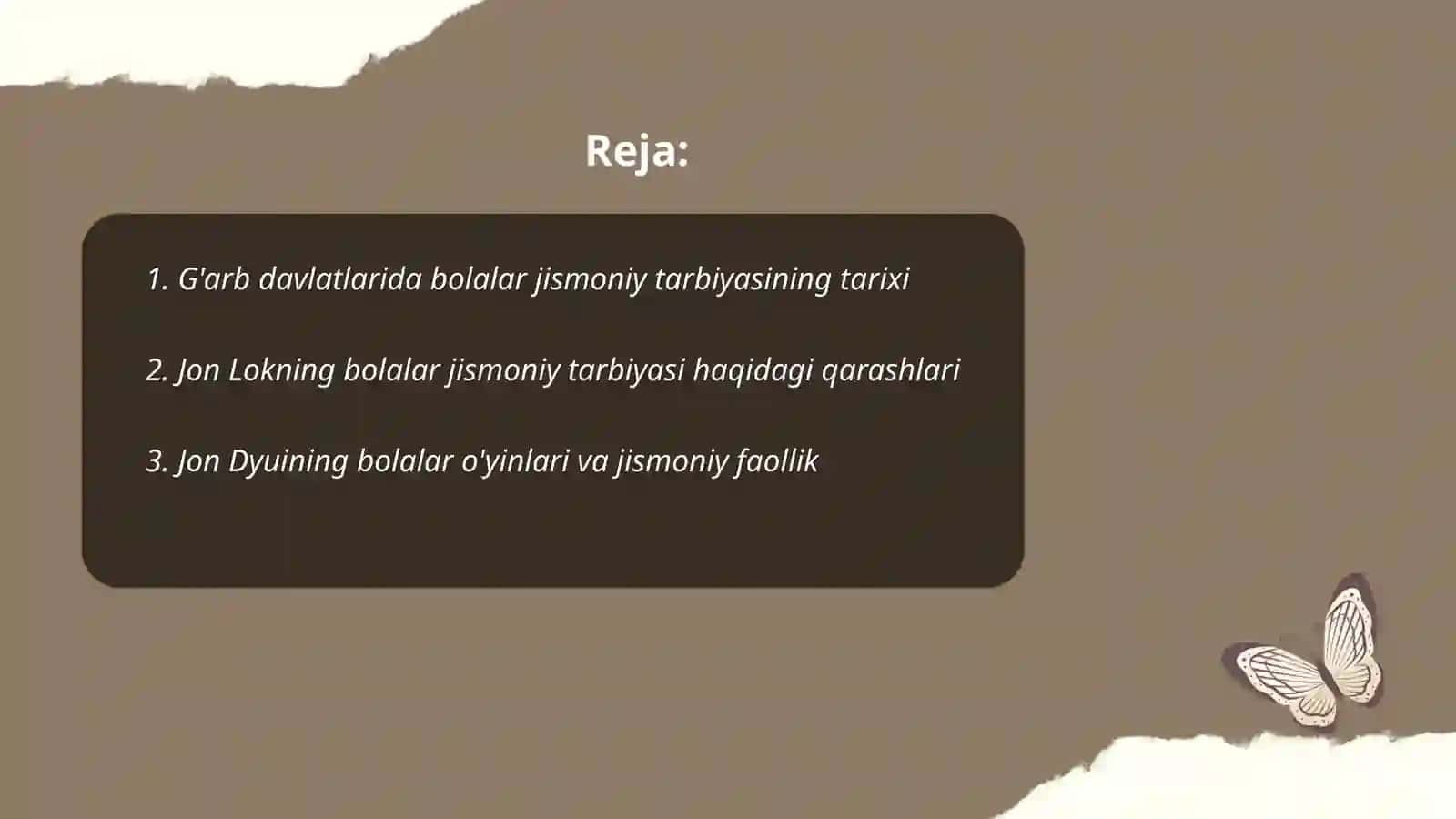 G'arb davlatlari va mutafakkirlarining bolalar jismoniy tarbiyasi haqidagi qarashlari va tajribalari 2