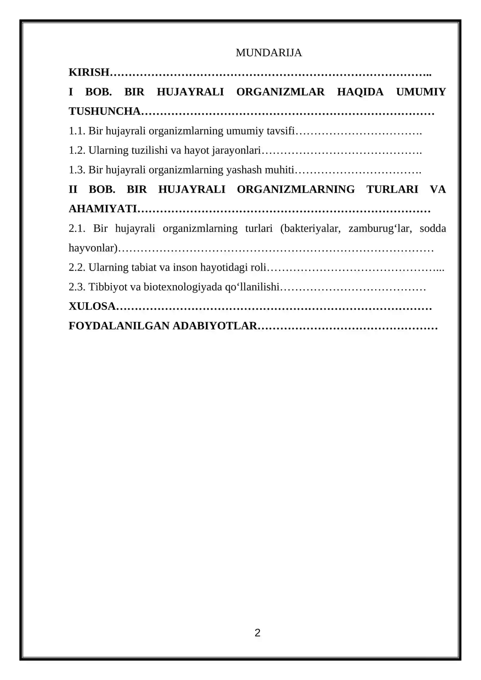 Bir hujayrali organizmlar 2