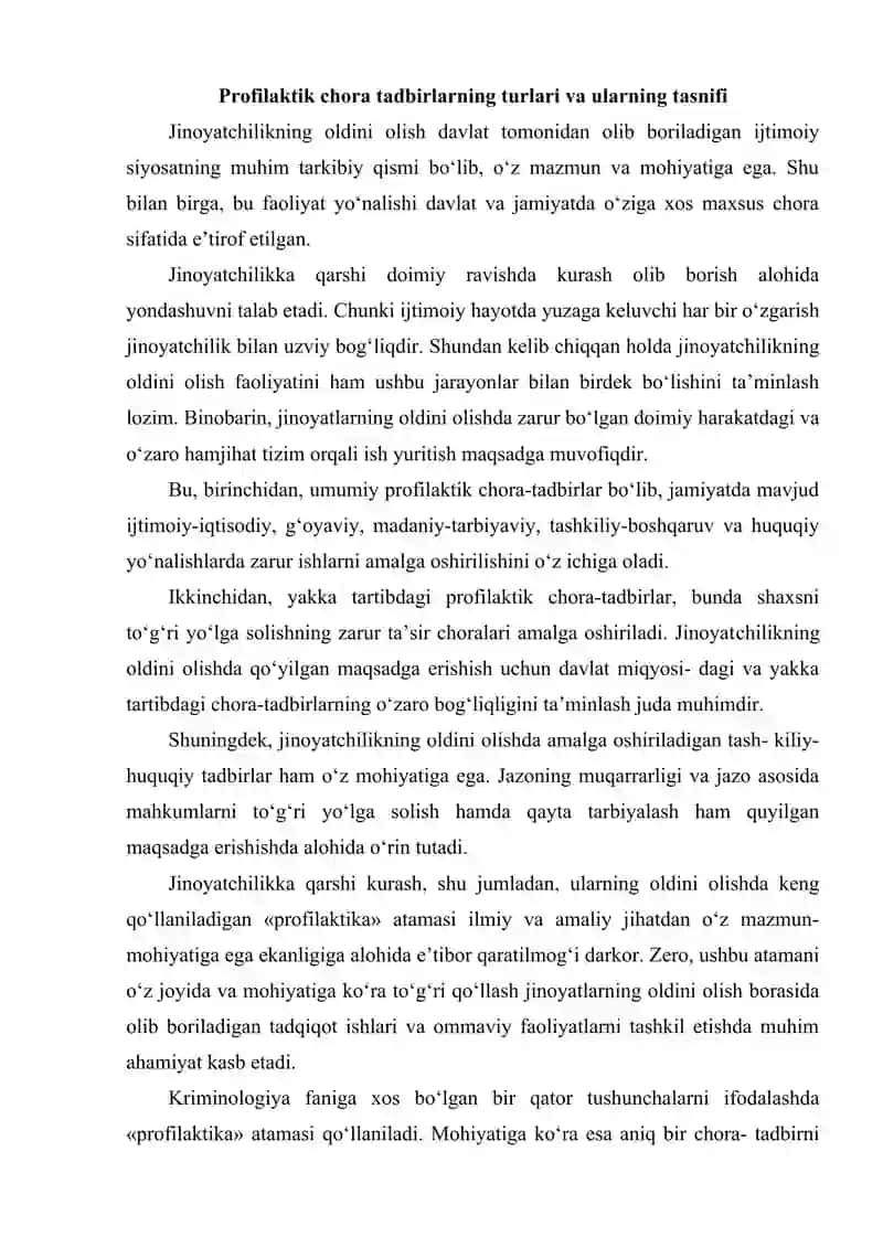 Jinoyatchilikning oldini olish 2