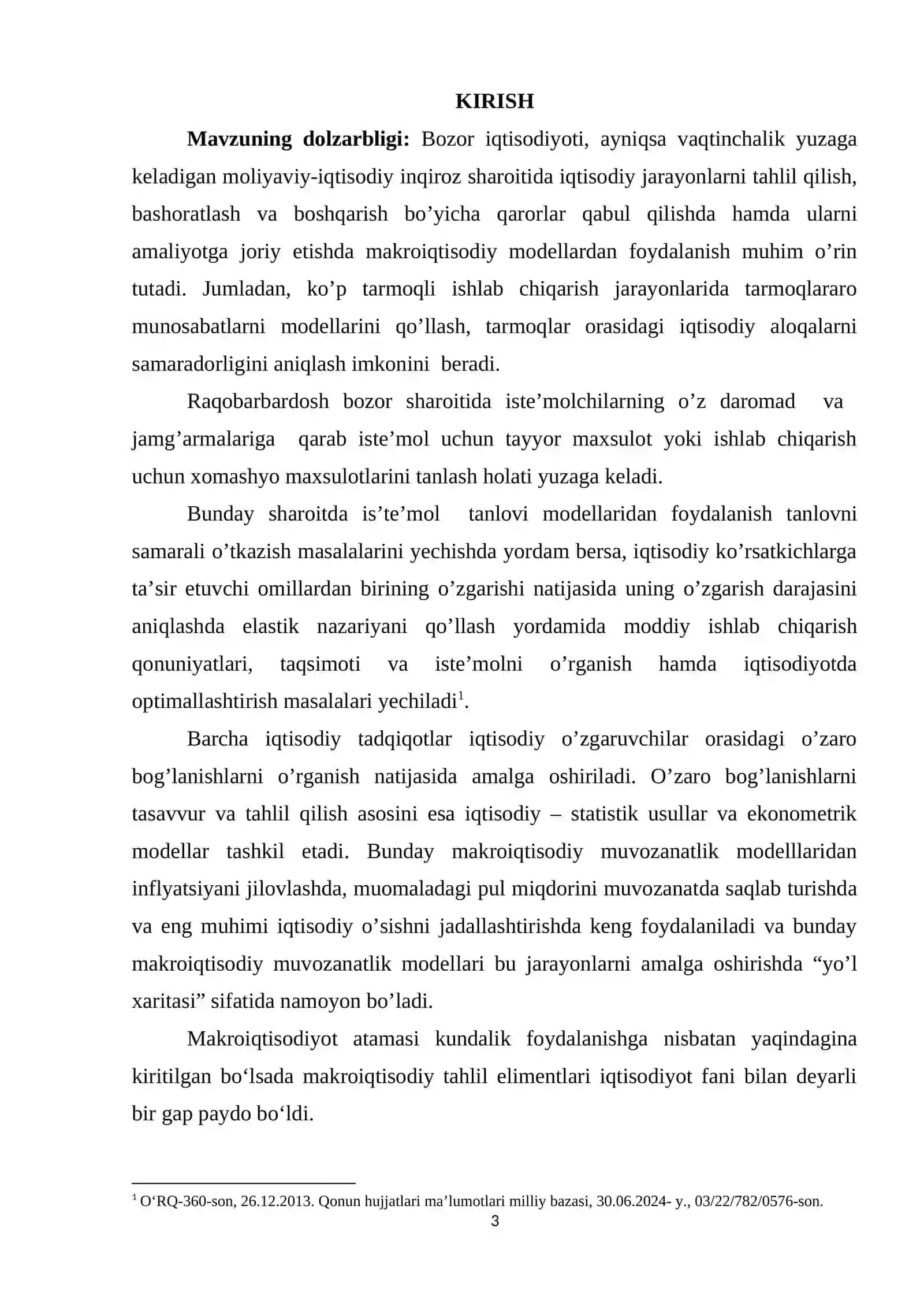 Asosiy makroiqtisodiy modеllarning qiyosiy tahlili kurs ishi 2