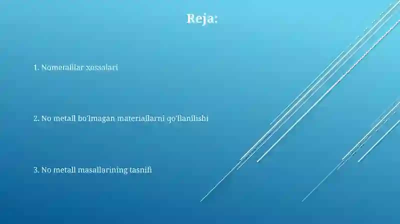 Nometal materiallar haqida umumiy tushuncha 2