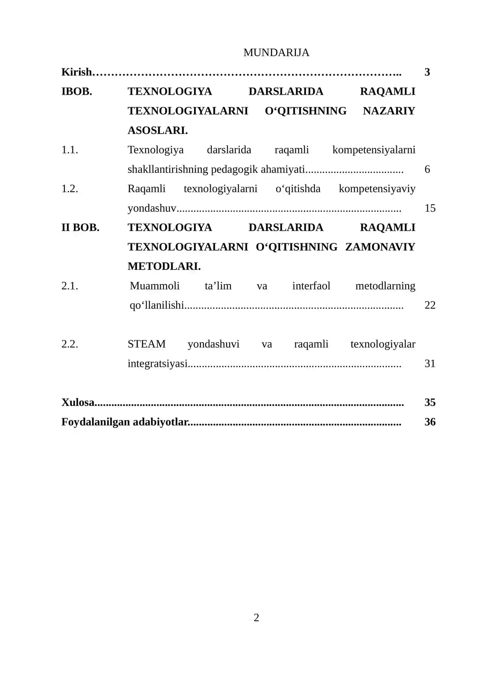 Texnologiya darslarida raqamli texnologiyalarni o‘qitishning zamonaviy metodlari 2