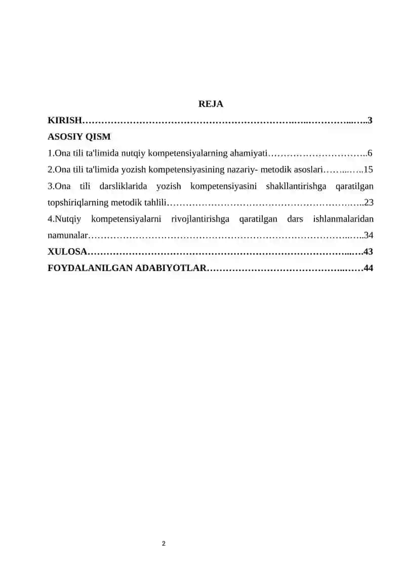 Ona tili darslarida yozma nutqni rivojlantirish metodlari 2