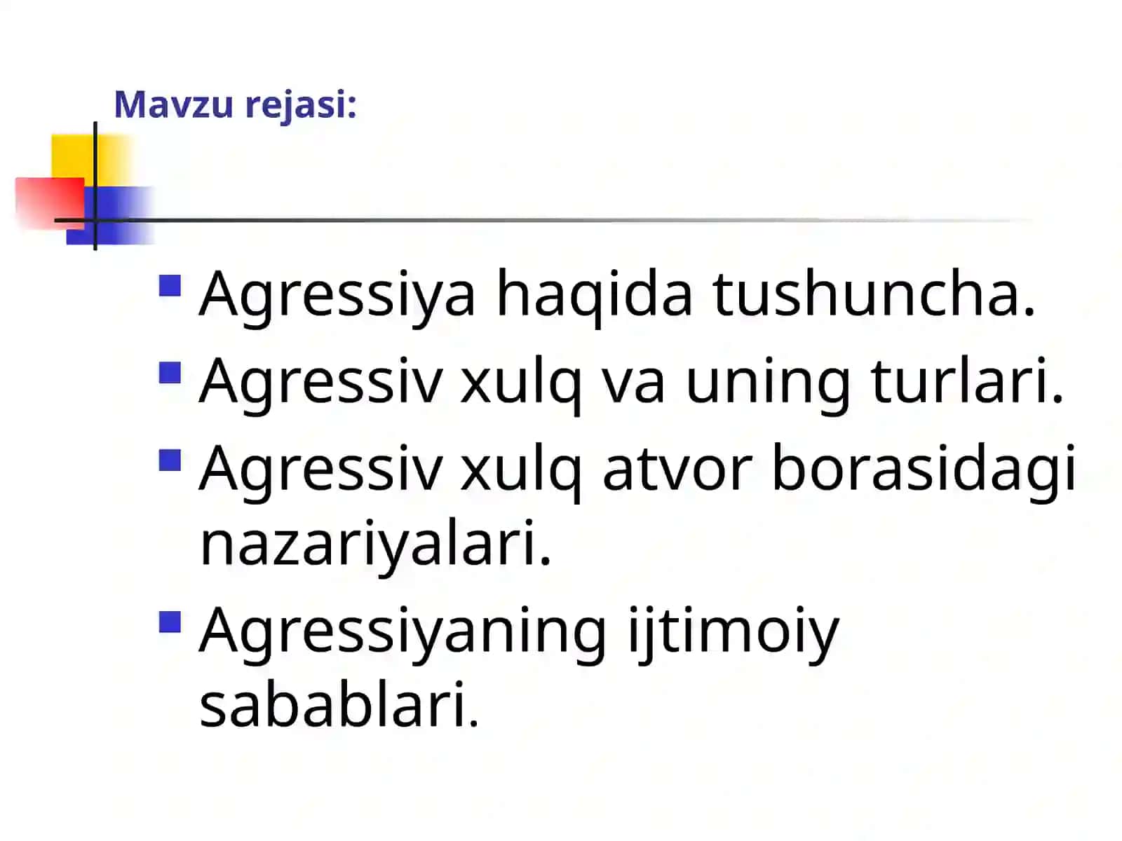 Shaxslararo munosabatlarda agressiya 2
