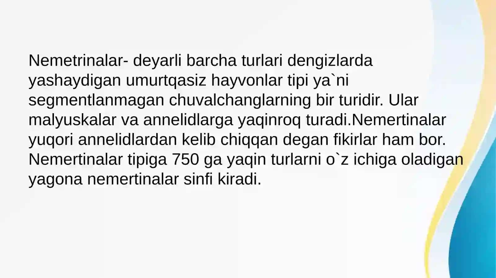 Nemertinlar tipi 2