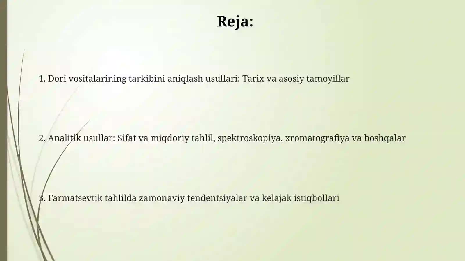 Dori vositalarini tarkibini aniqlash usullari 2