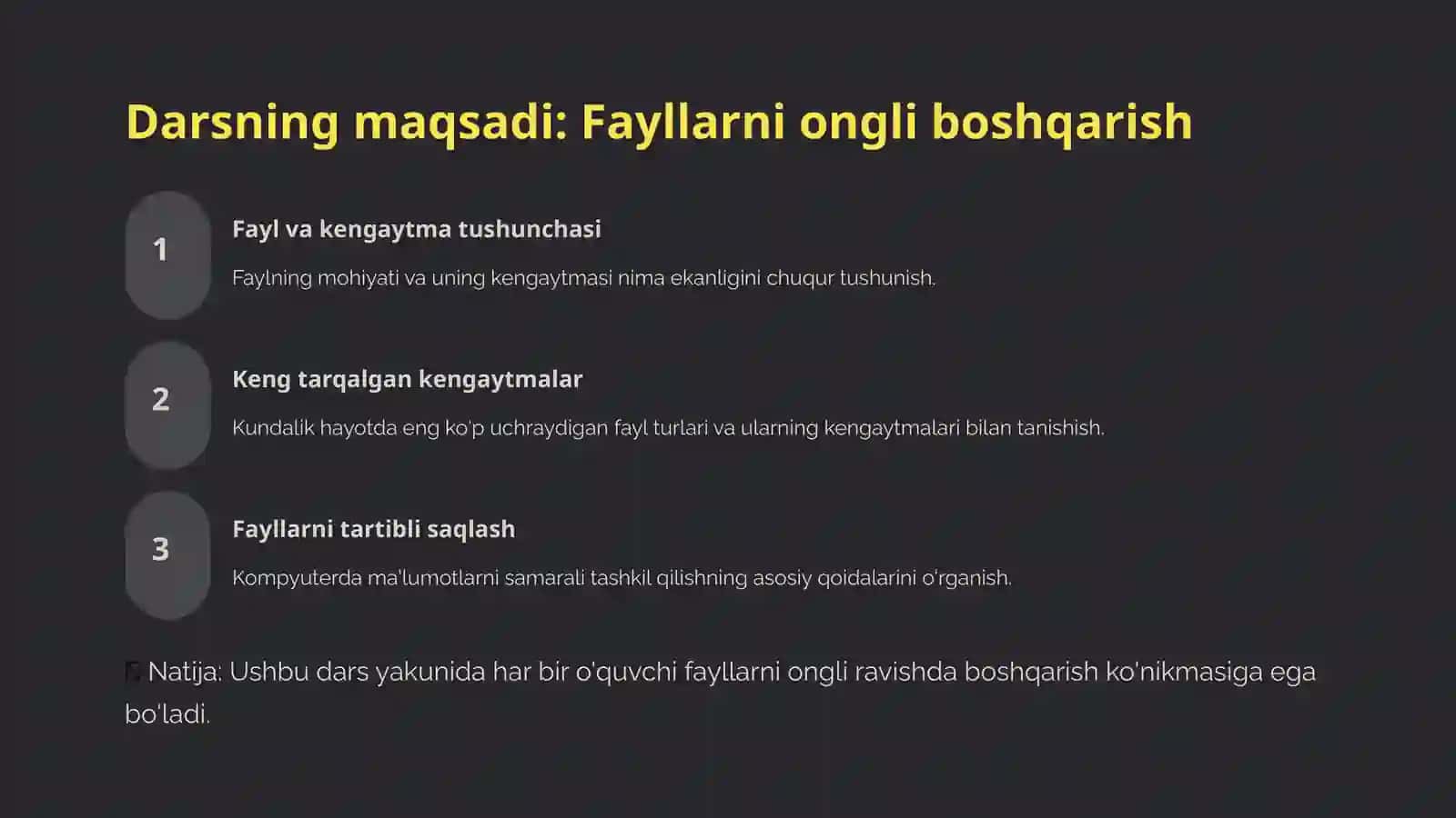 Fayl kengaytmasi va ularni samarali boshqarish 2