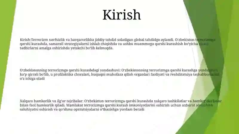 OʻZbekistonning Terrorizmga Qarshi Kurash Tajribasi 2