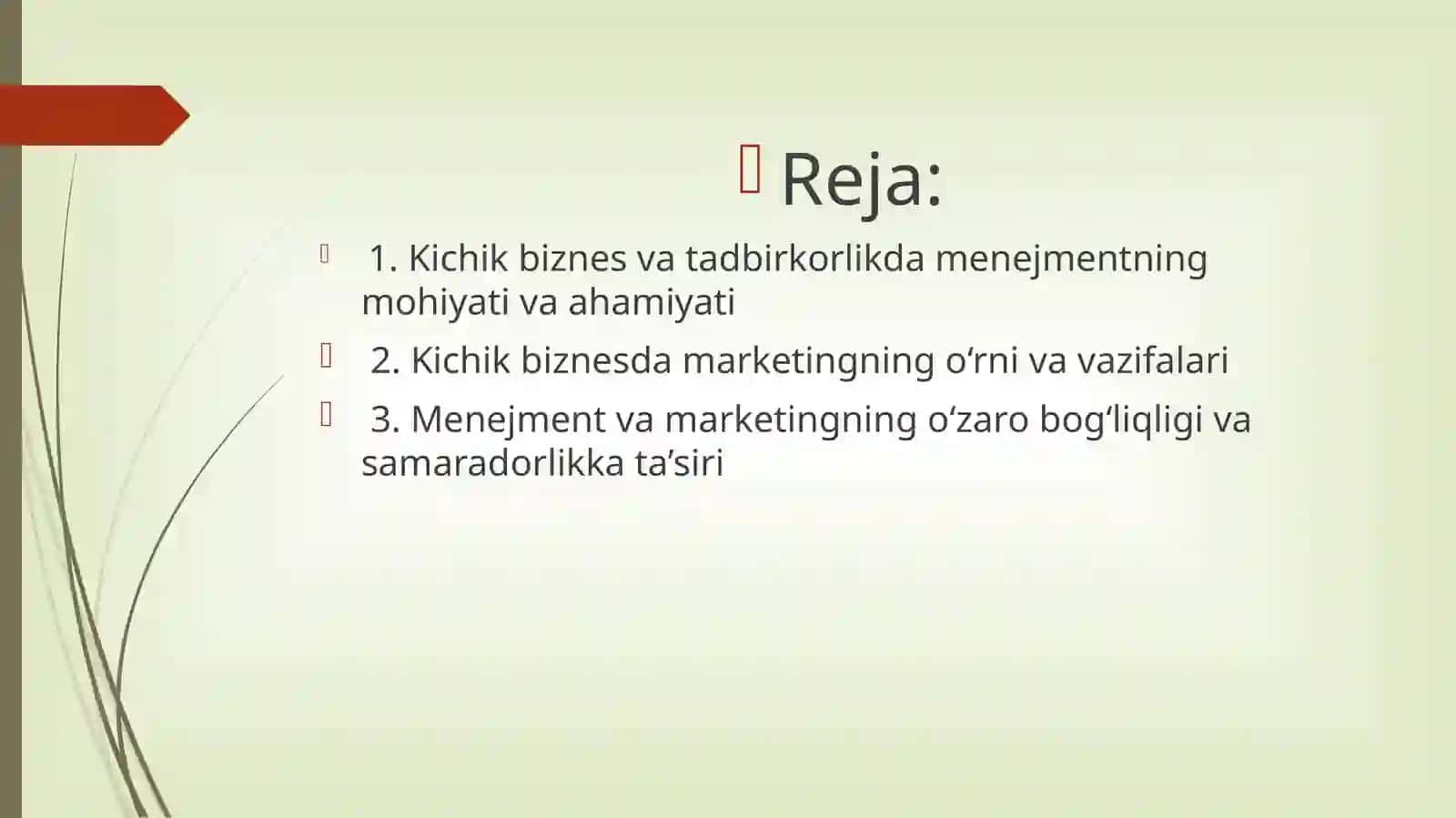 Kichik biznes va tadbirkorlikda menejment va marketingning roli 2