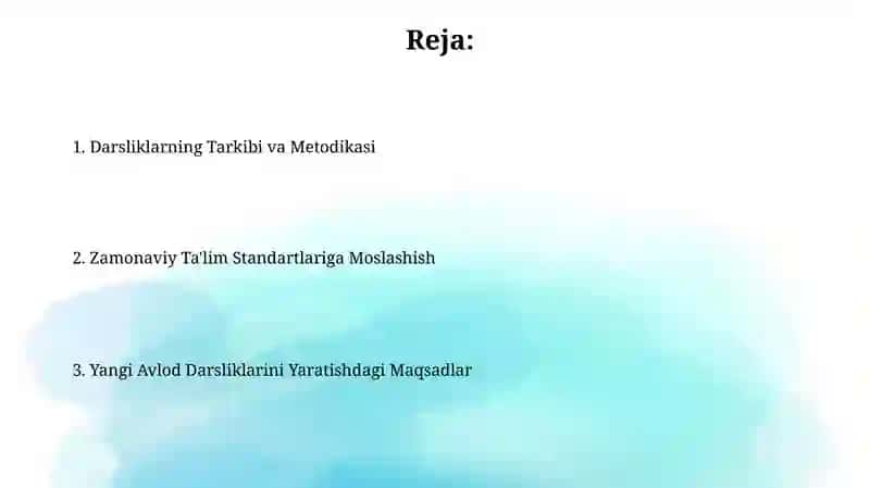 Oʻzbekiston yangi avlod darsliklarini yaratish 2