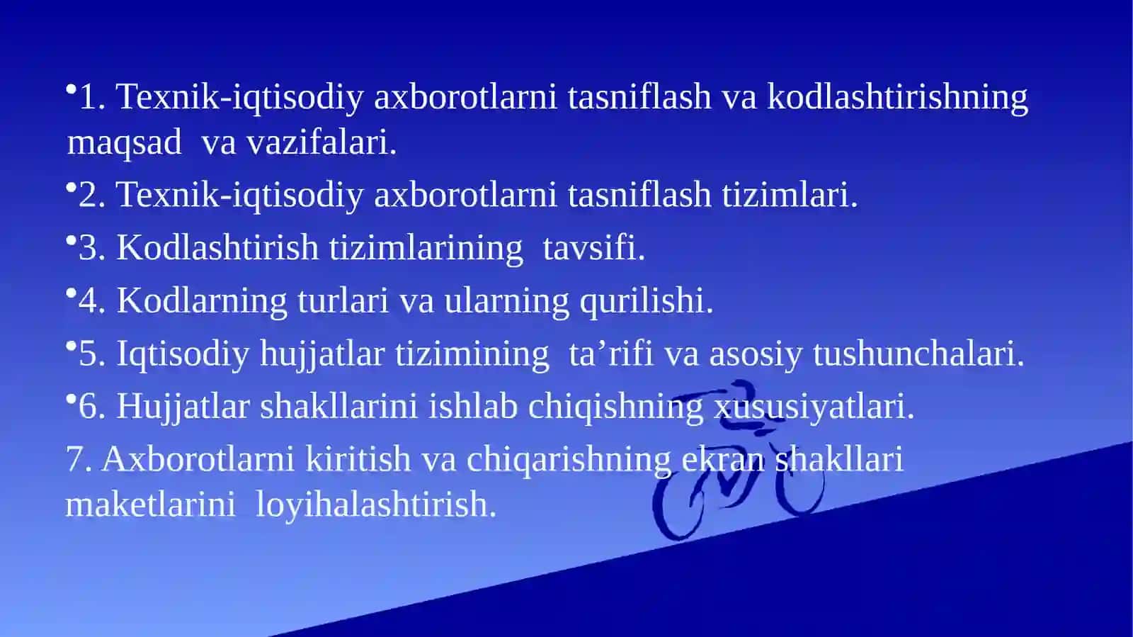 Texnik-iqtisodiy axborotlarni tasniflash va kodlashtirishning maqsad va vazifalari 2
