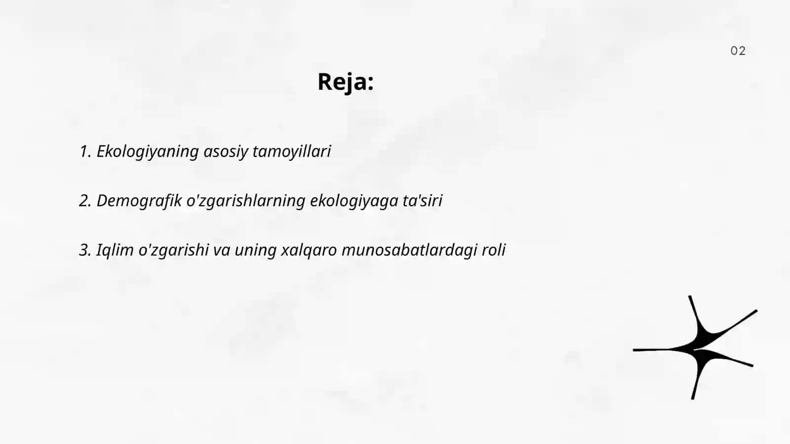 Ekologiyaning asosiy tamoyillari 2