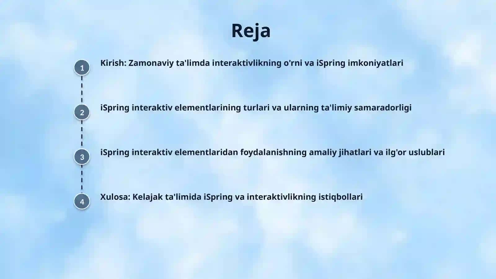 Ispring dasturida interaktiv elementlar yaratish 2