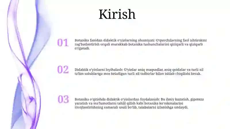 Botanikani Ôqitishda Didaktik Ôyinli Darslarni Tashkil Etish 2