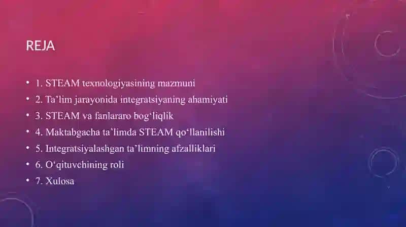 STEAM texnologiyasi va taʼlim jarayoni integratsiyasi 2