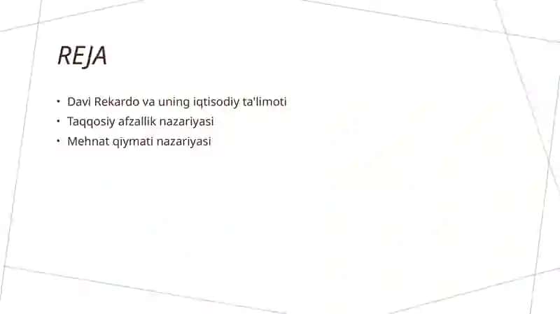 Davi Rekardo va uning iqtisodiy ta'limoti 2