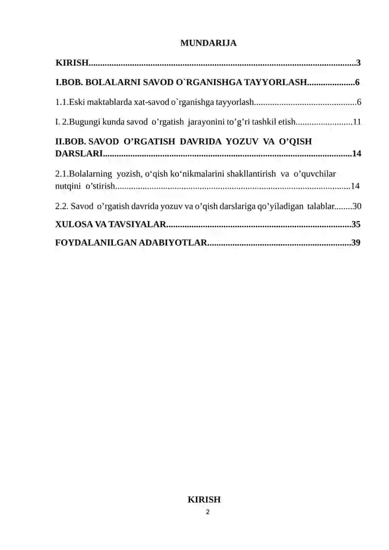 Bolalarning savod oʻrgatish jaroyoniga tayyorgarligidan oʻrganish 2