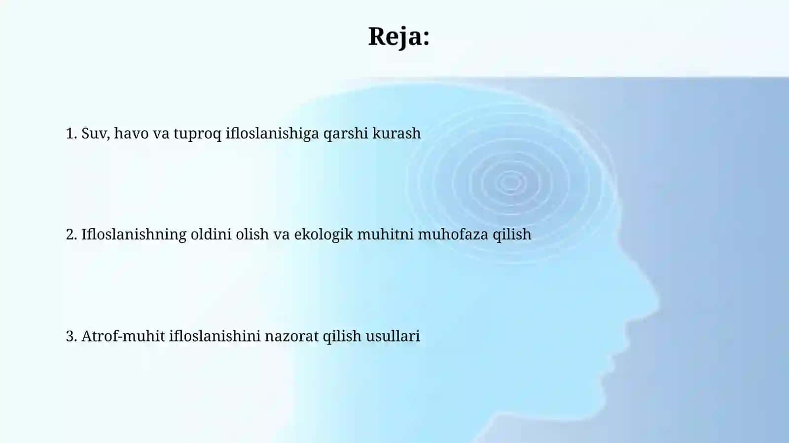 Atrof muhit ifloslanishini nazorat qilish usullari (suv,havo,tuproq) 2