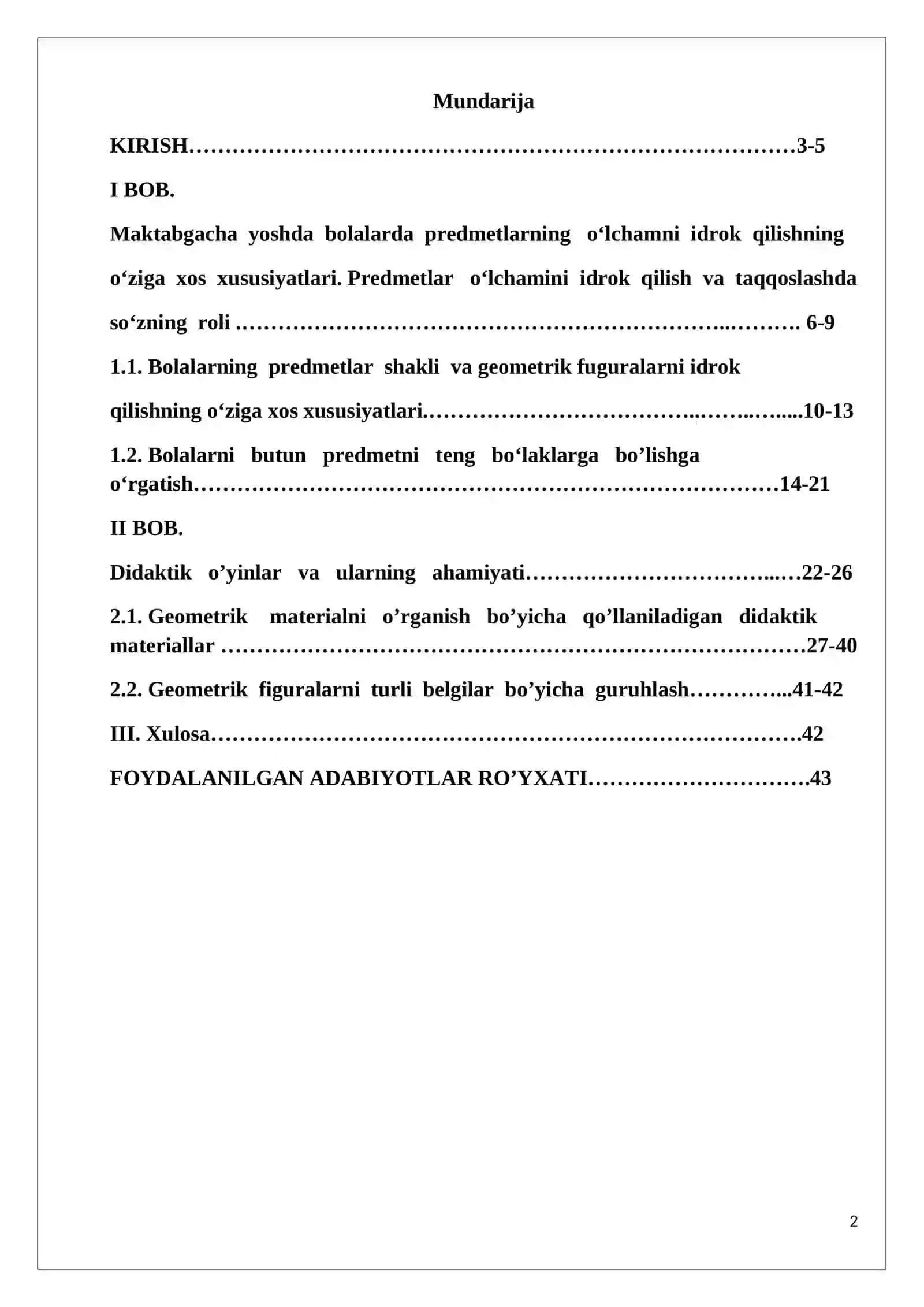 Matematik tasavvurlarni shakllantirish nazariyasi va texnologiyalari 2