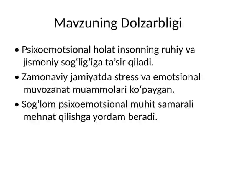 Psixoemotsional holatning roli va valeologika hamiyati 2