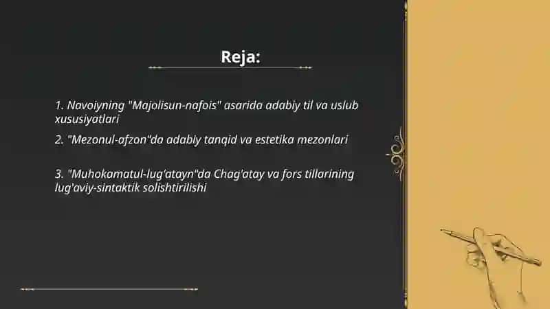 Majolisun-nafois, Mezonul-afzon, Muhokamatul-lug'atayn 2