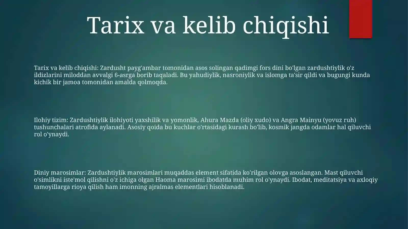 Zardushtiyliknig Teologik Tizimi Va Diniy Marosimlari 2