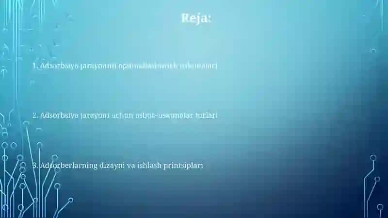 Adsorbsiyajarayoniuchunjihozlar 2