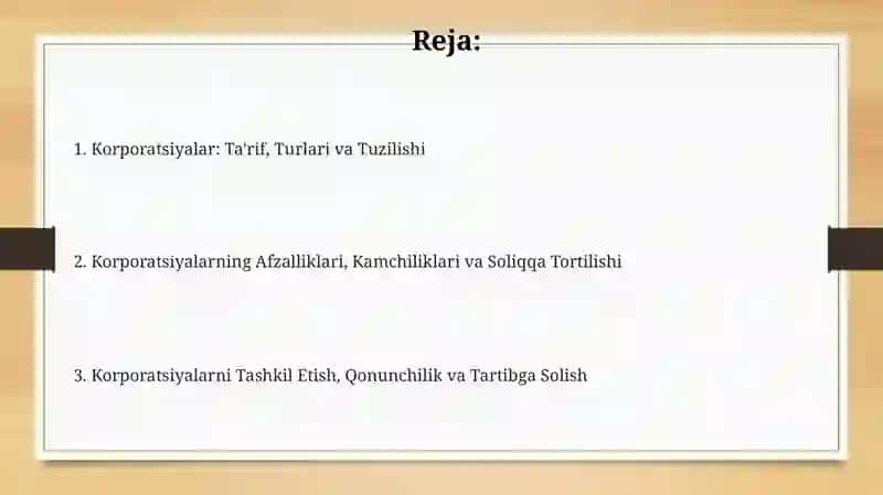 Korporatsiyalar: Ta'rif, Turlari va Tuzilishi 2