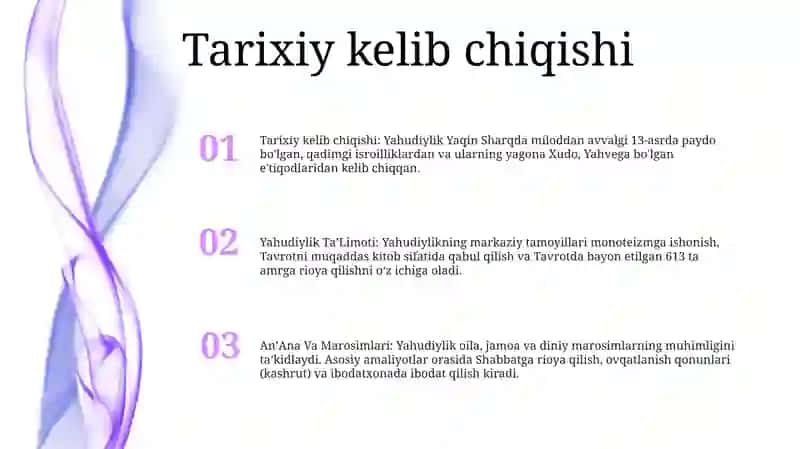 Yahudiylik TaʼLimoti, AnʼAna Va Marosimlari 2