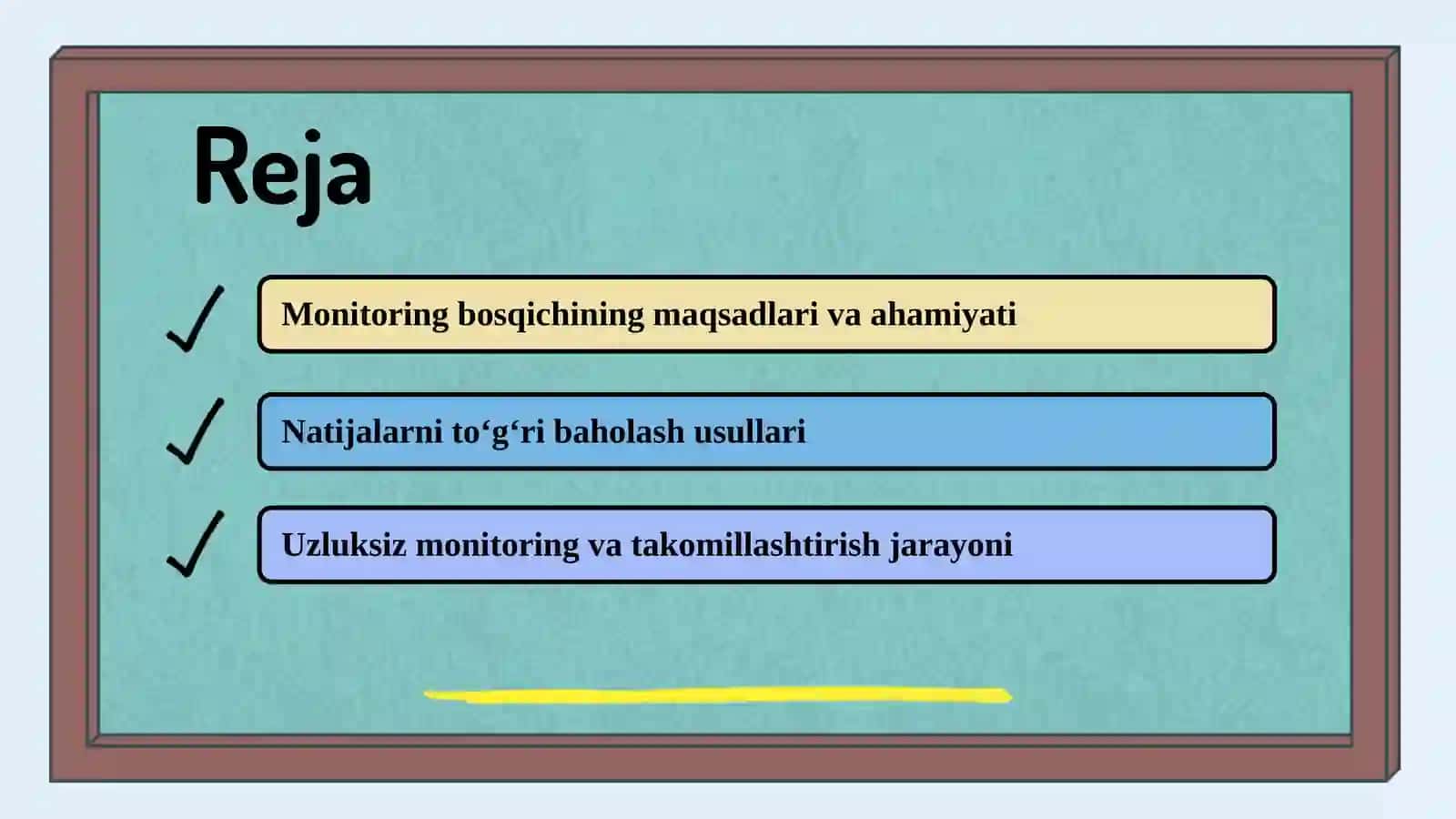 Keys menejmentda natijalarni monitoring qilish bosqichi 2