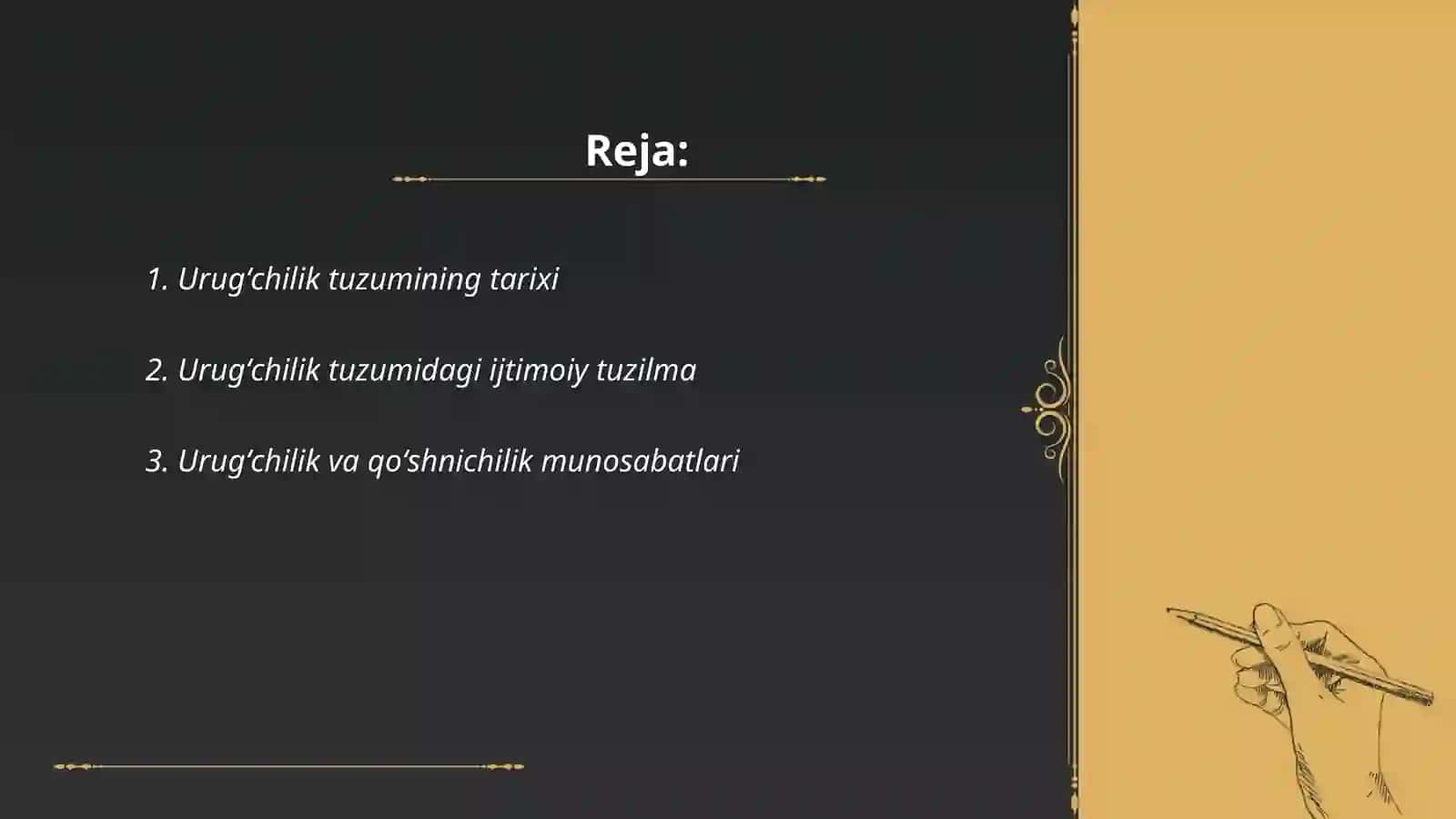 Urugʻchilik tuzumi va aholining turmush tarzi 2