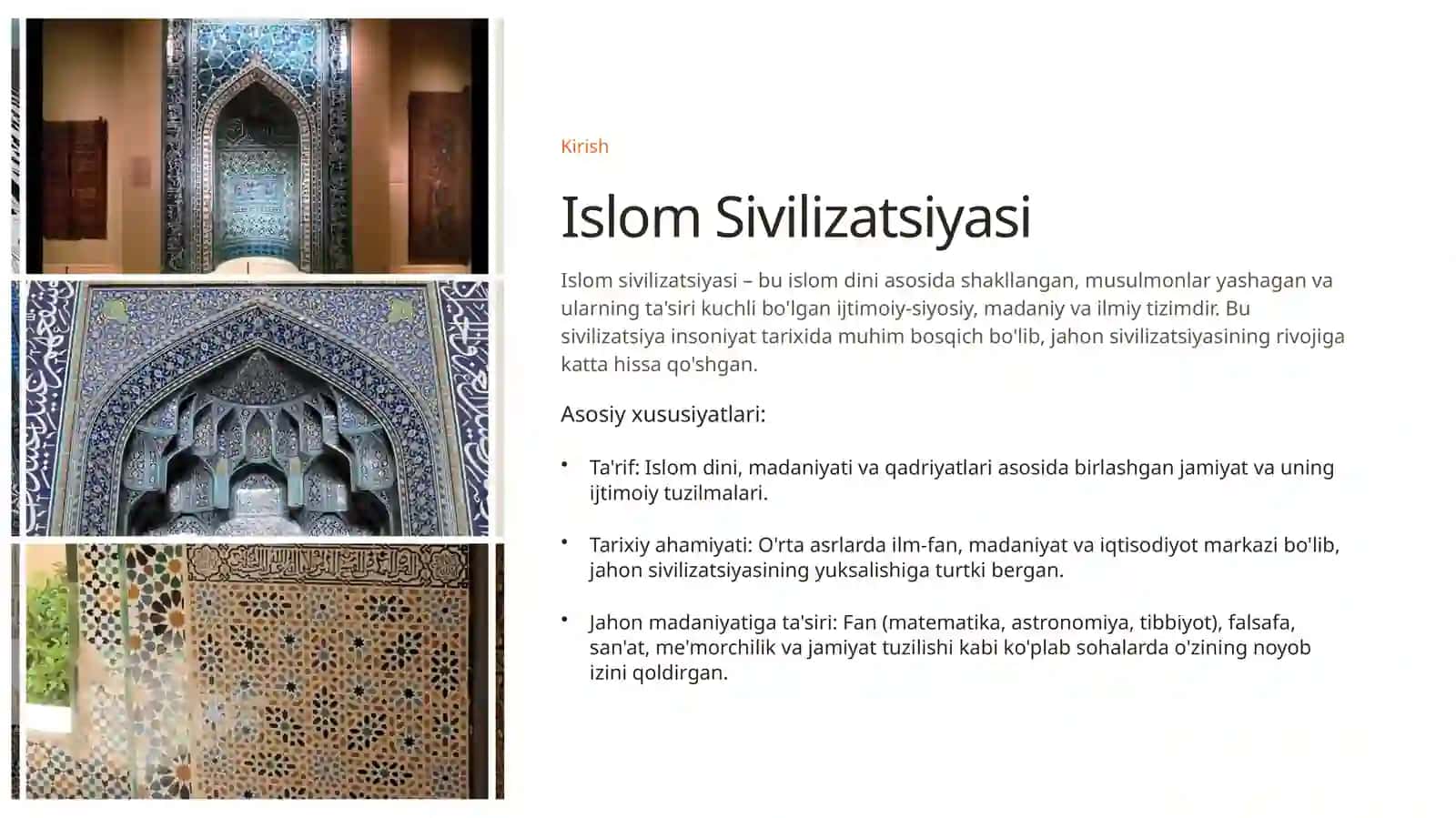 Islom Sivilizatsiyasi 2