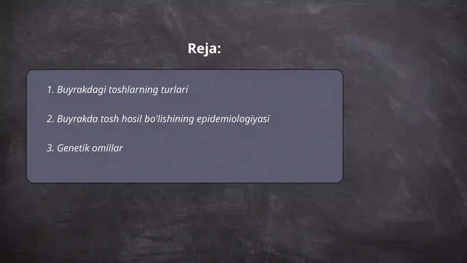 Buyrakda tosh hosil bo'lishi sabablari va mexanizmlari 2