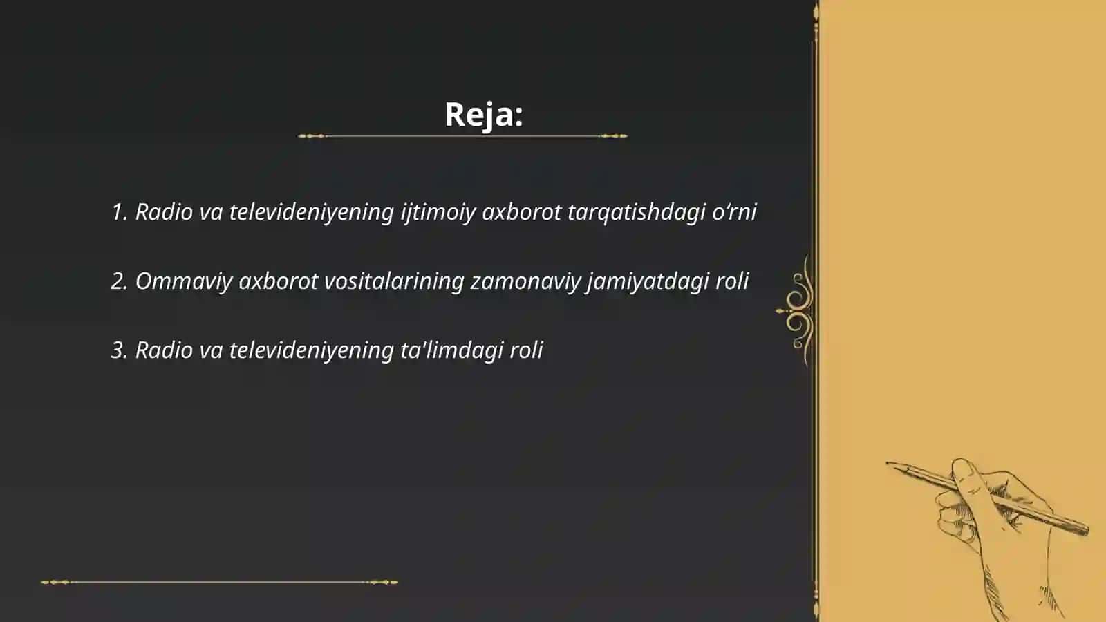 Radio va televedeniya-tezkor va ommaviy axborot vositasi sifatida 2