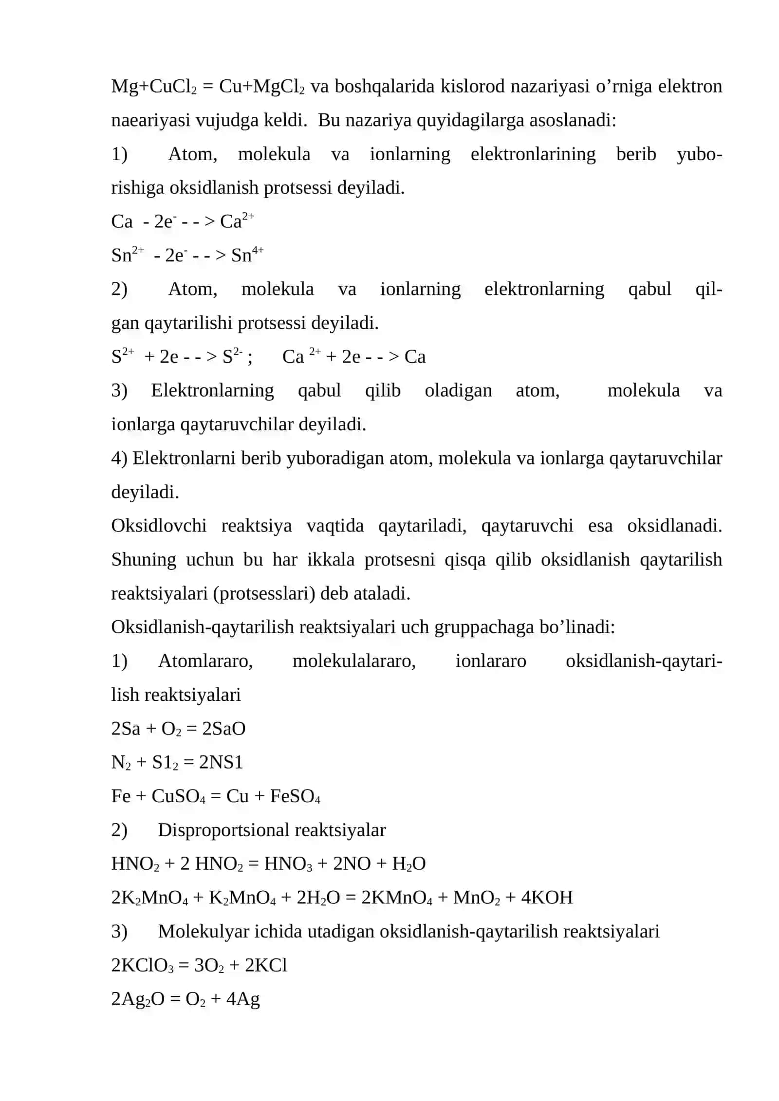 Oksidlovchi qaytaruvchining ekvivalent massasini aniqlash 2