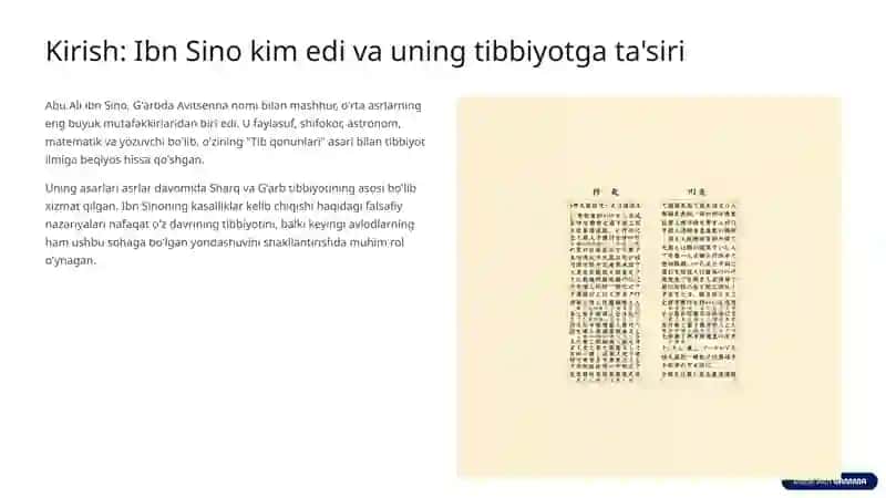 Ibn Sinoning kasalliklar kelib chiqishdagi falsafiy nazariyalari 2