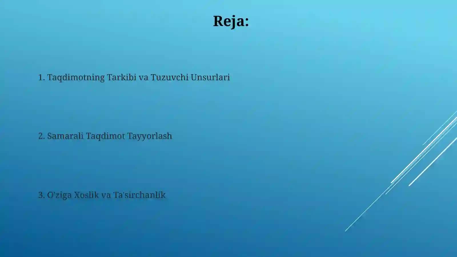 Og'zaki nutqda samarali taqdimoq tayyorlash 2