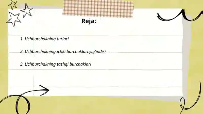 Uchburchaklar haqida malumot 2