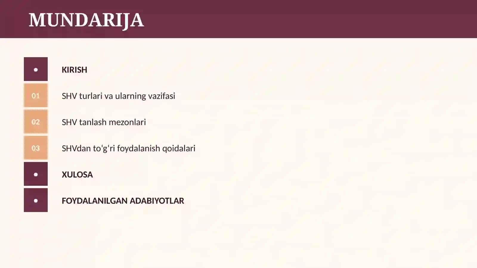 SHAXSIY HIMOYA VOSITALARI VA ULARDAN FOYDALANISH 2