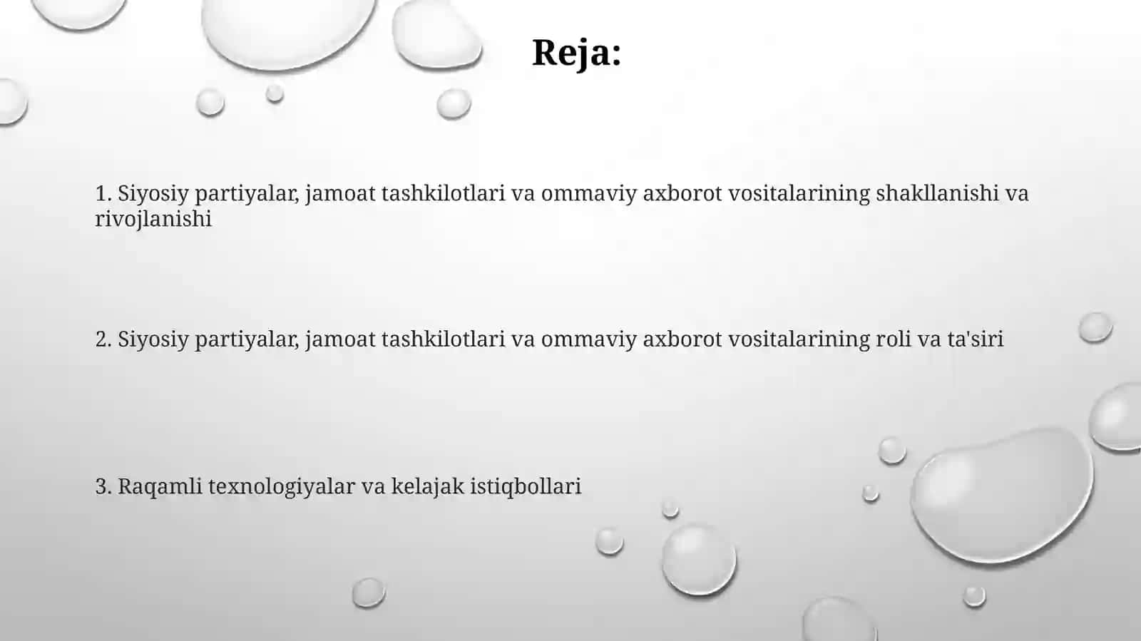 Siyosiy Partiyalar, Jamoat Tashkilotlari va Ommaviy Axborot Vositalarining Rivojlanishi 2