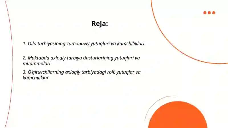 Oila tarbiyasining zamonaviy yutuqlari va kamchiliklari 2