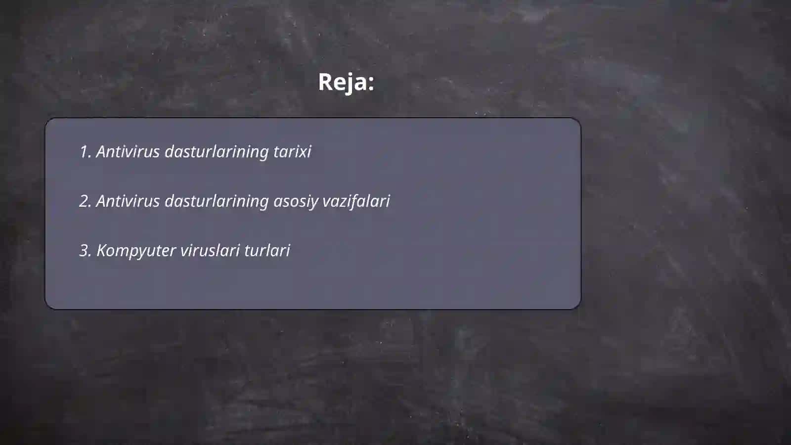 Antiviruslar va ularning turlari.Kompyuter berishlari 2